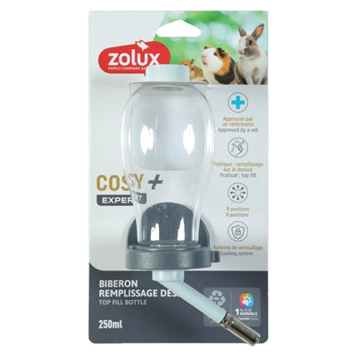 Zolux cosy+ drinkfles top van bovenaf vullen blauw
