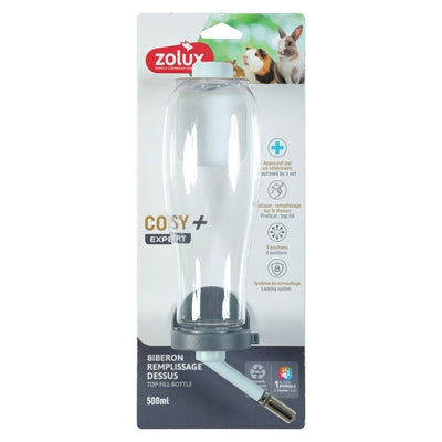 Zolux cosy+ drinkfles top van bovenaf vullen blauw