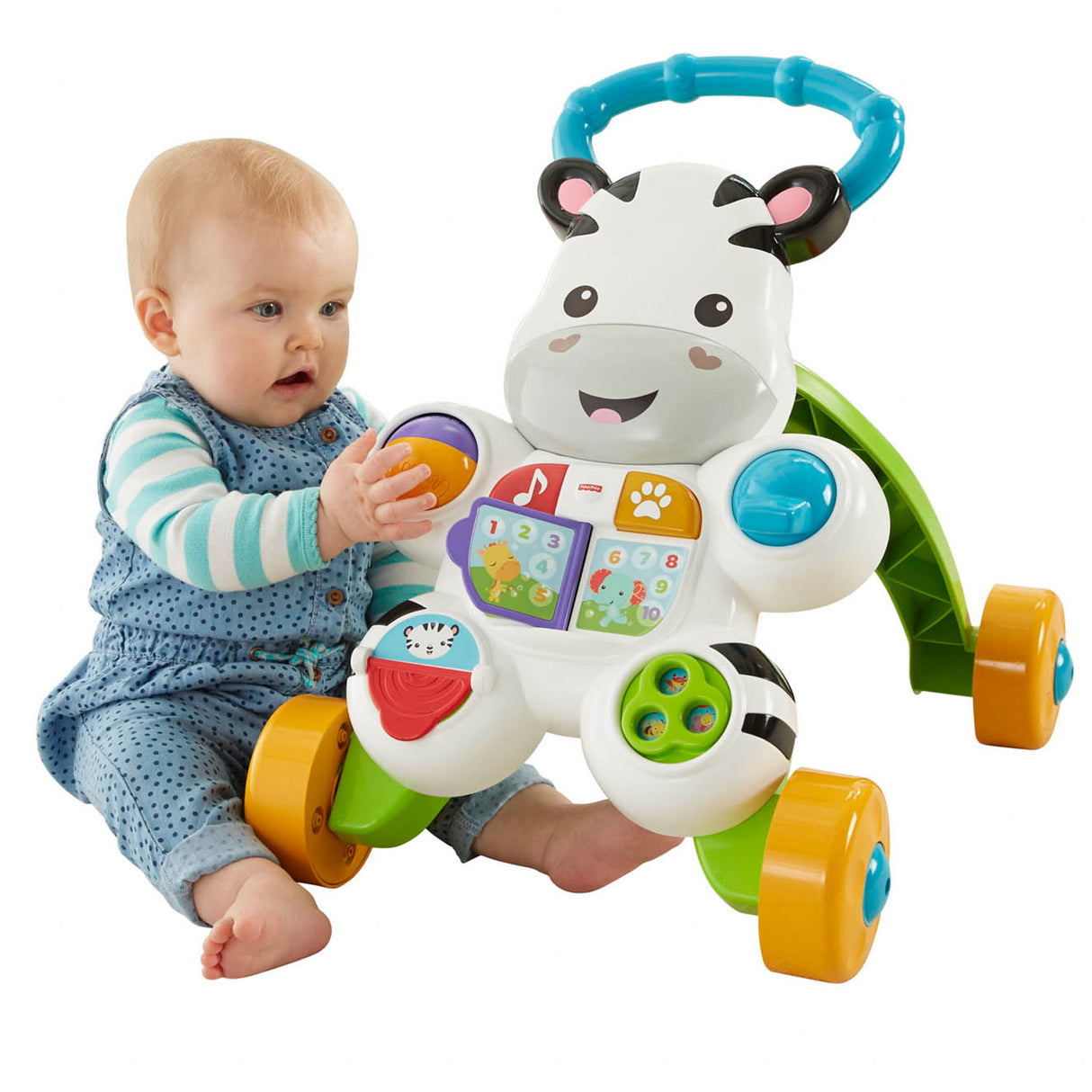 Fisher price loop met mij zebra + licht en geluid