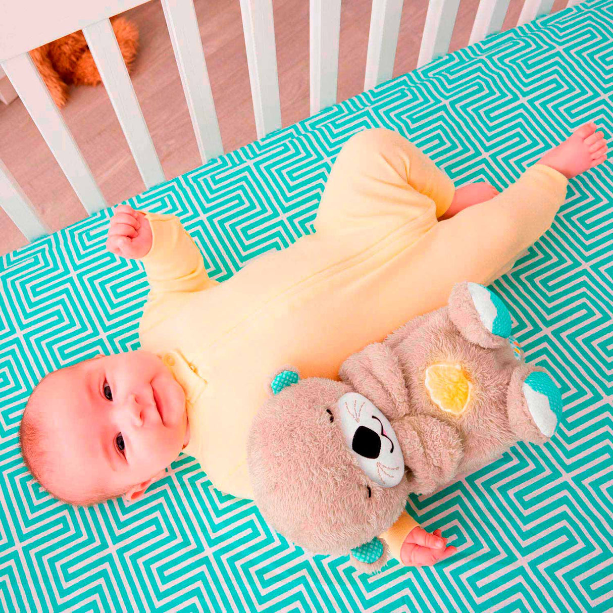 Mattel fisher-price bedtijd otter 30 cm - baby speelgoed - 0 tot 6 maanden - knuffel
