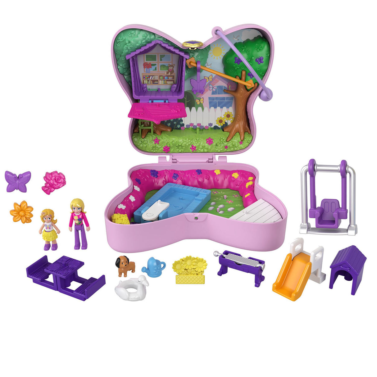 Mattel Polly Pocket Pocket Vlindertuin compact