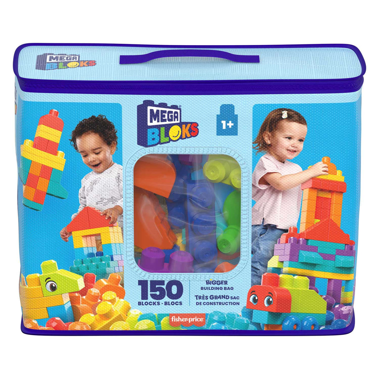 Mega bloks bigger building bag bouwblokken, 150dlg.