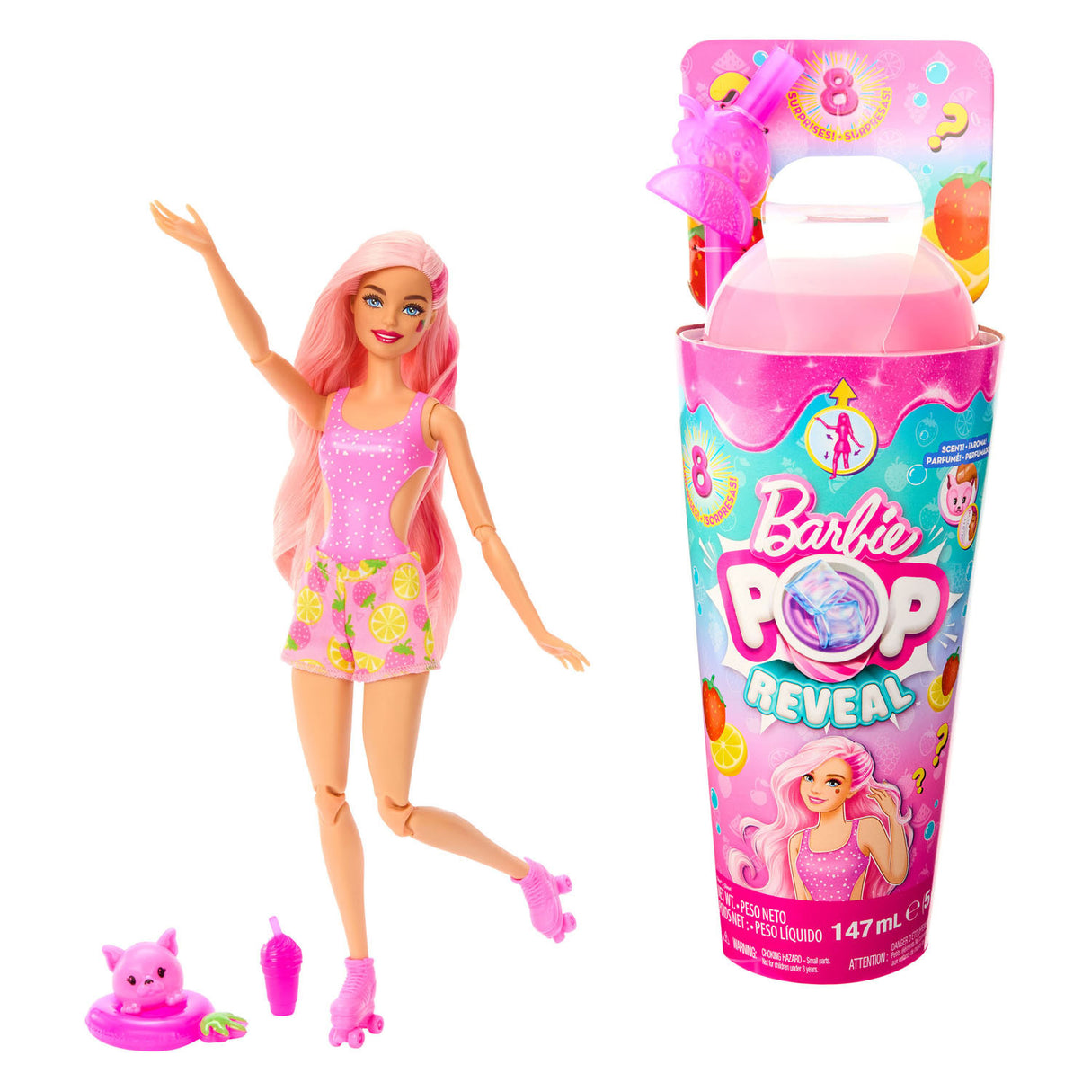 Mattel Reveal Pop Juicy Fruits Series Strawberry Lemonade