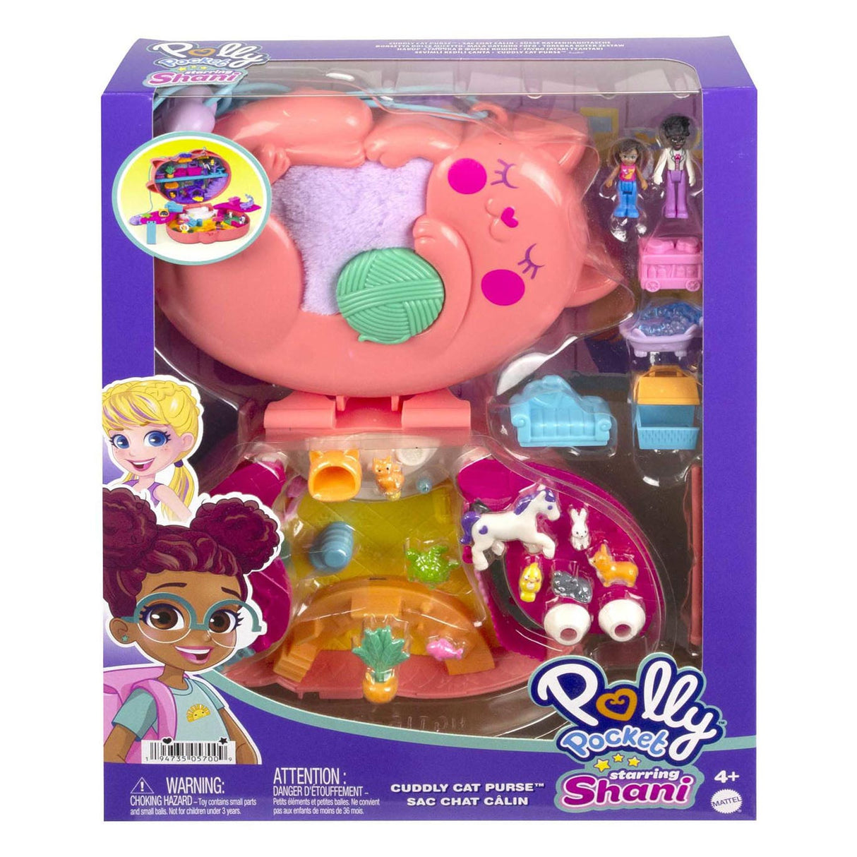 Mattel Polly Pocket Shani de Knuffelkat Speelset