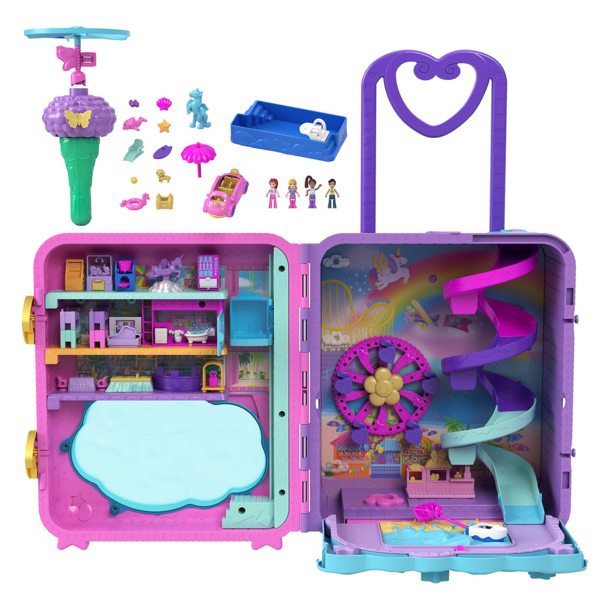 Mattel Polly Pocket Pollyville Resort Rolkoffer Speelset