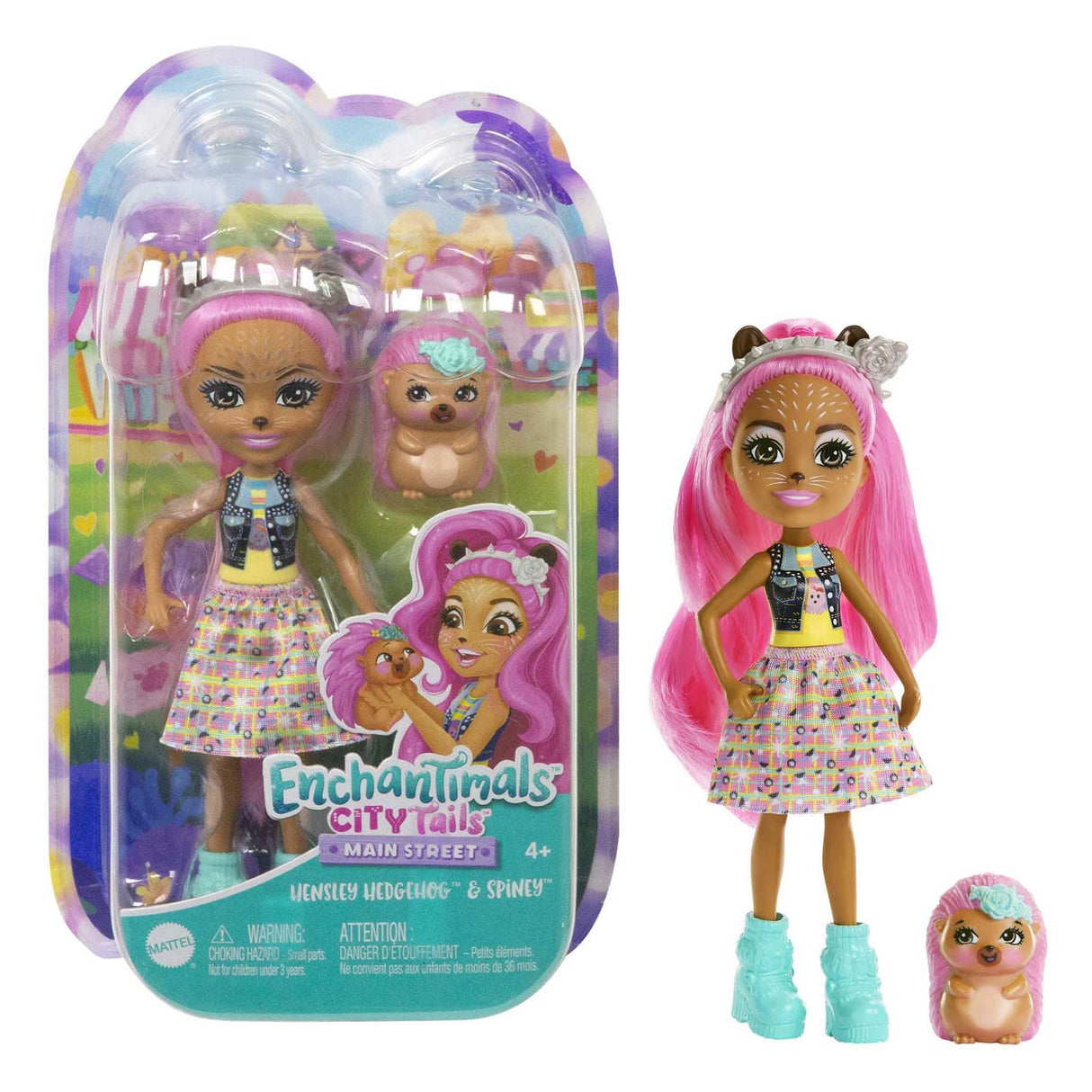 Mattel Enchantimals City Tails Pop Hensley Egel en Spiney