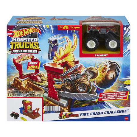 Hot Wheels Monster Trucks Arena Smash 5 Alarm Fire Crash Speelset