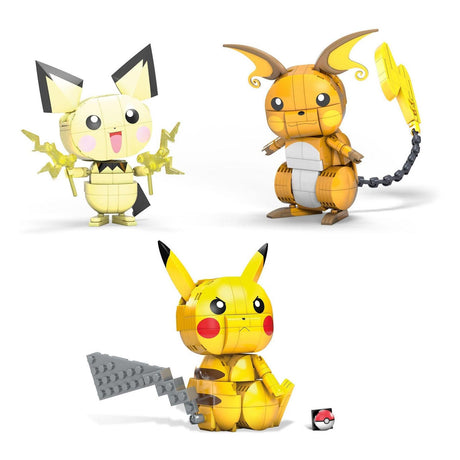 Pokémon Mega Contrerrux Pokémon Konstruktioun bauen a weisen Pikachu Evolutioun Trio