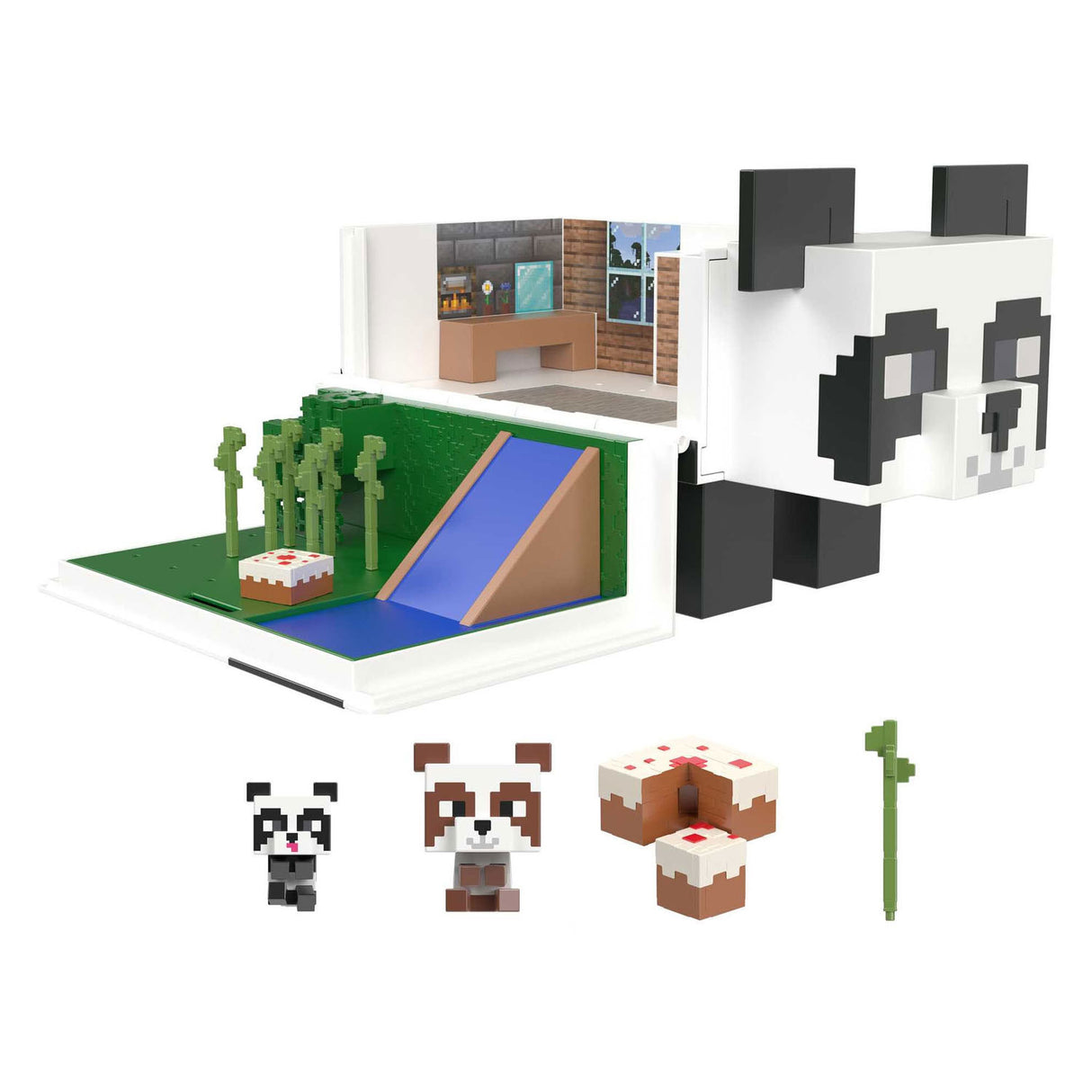 Mattel Minecraft MOB Hoofd Mini Panda Speelhuis Speelset