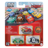 Mattel disney pixar cars mini racers auto's, 3st.