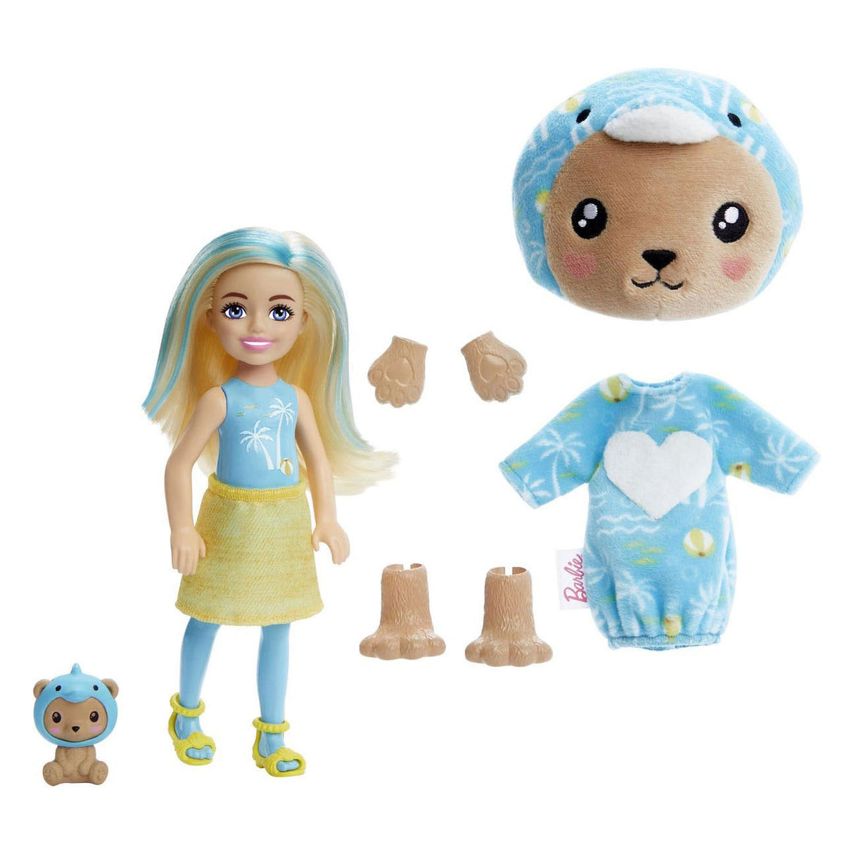 Mattel Cutie Reveal Chelsea Teddybeer als dolfij