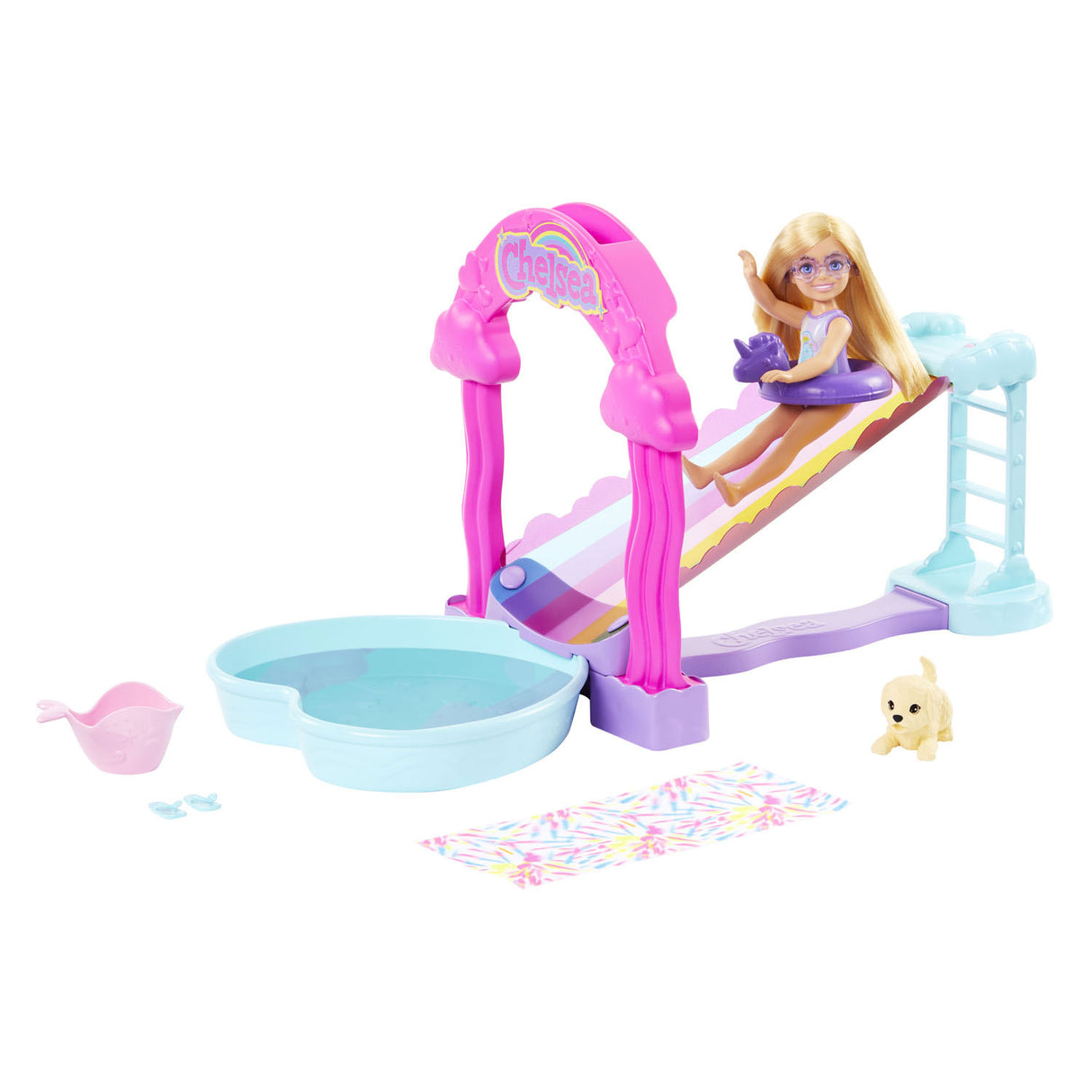 Mattel barbie chelsea waterglijbaan speelset