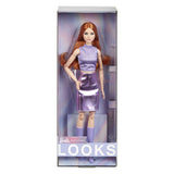 Mattel Looks Modepop Rood haar en Outfit Paars