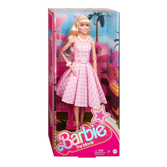 Mattel barbie the movie pink gingham jurk modepop