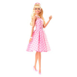 Mattel barbie the movie pink gingham jurk modepop