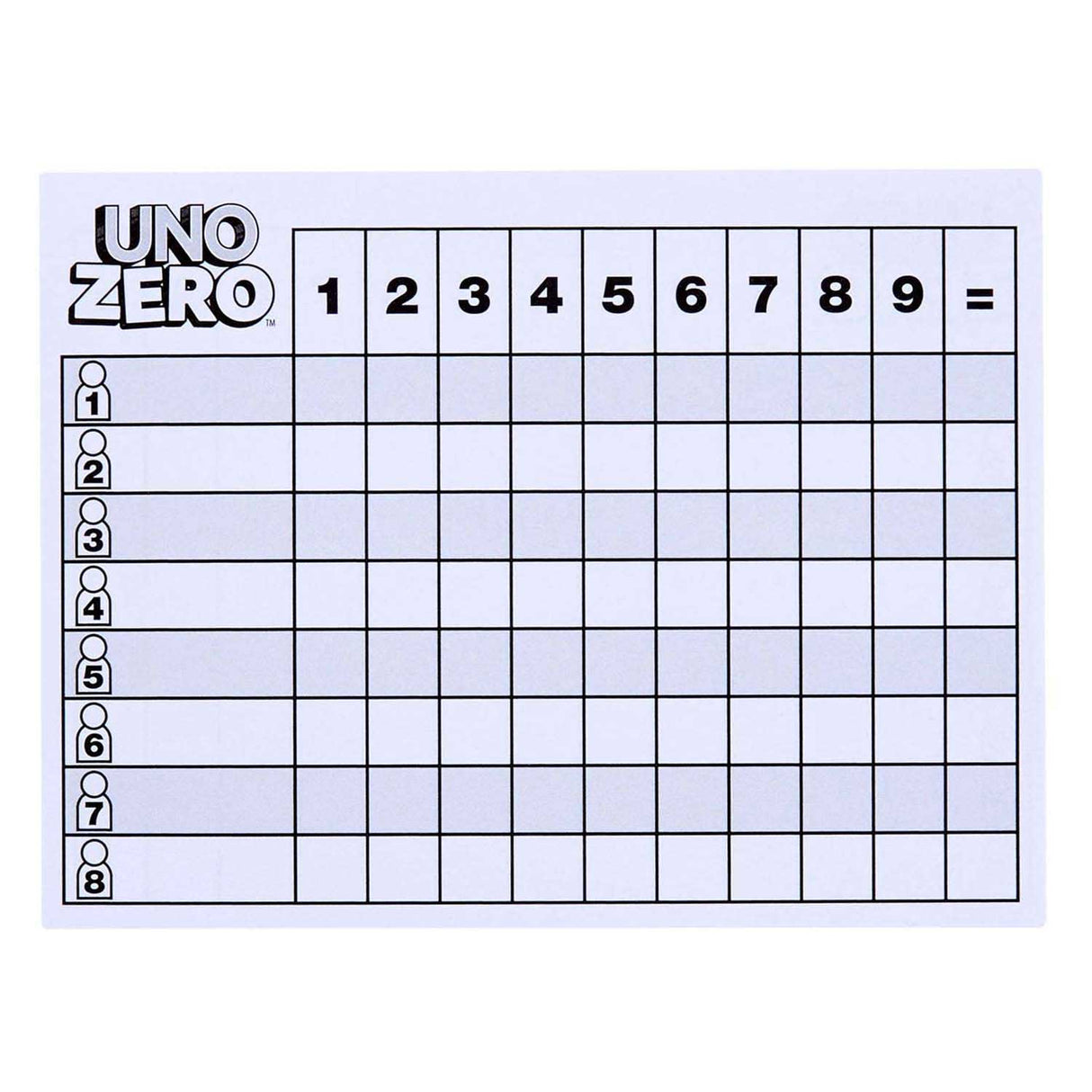 Mattel games uno zero kaartspel
