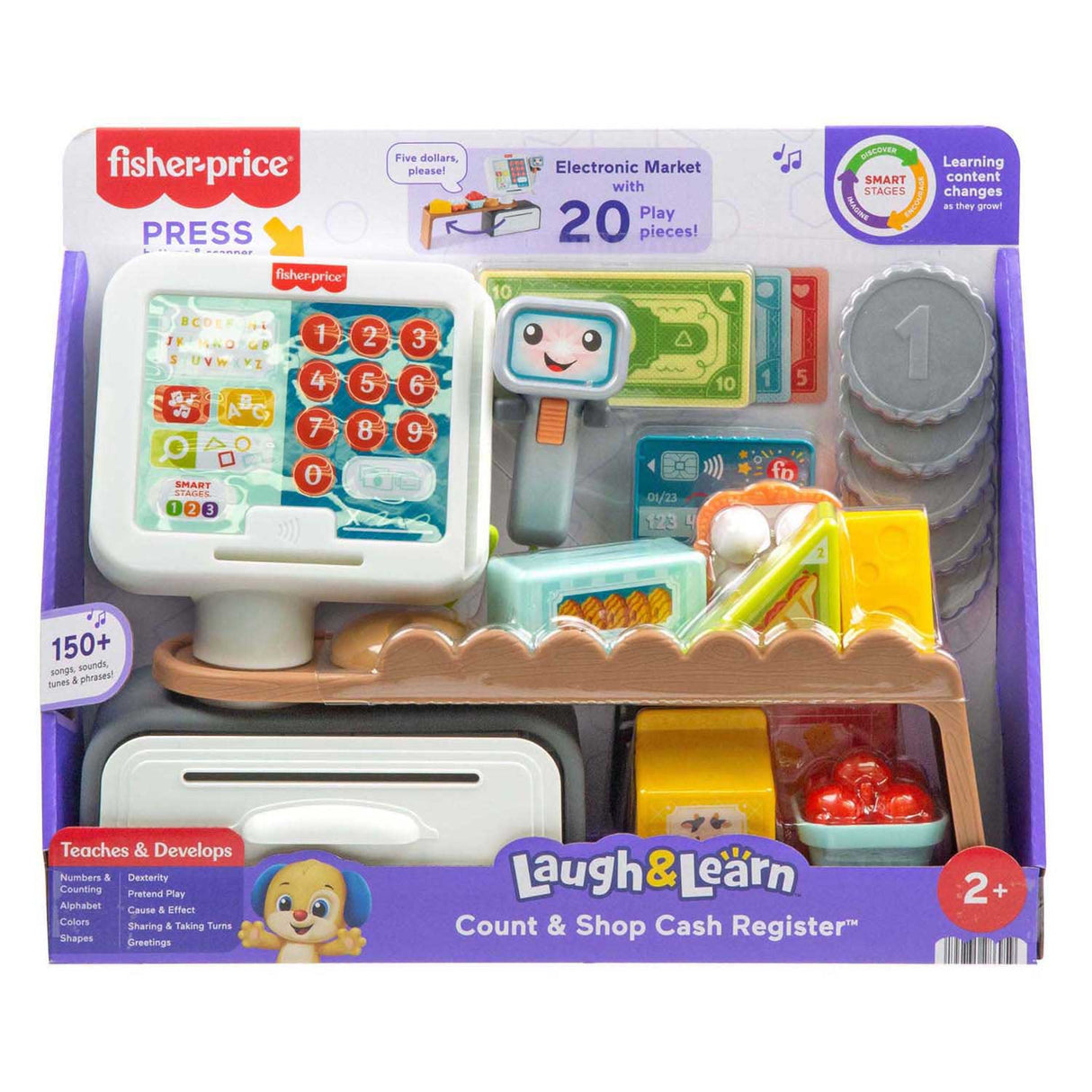 Fisher-price leerplezier tellen en shoppen - speelgoedkassa