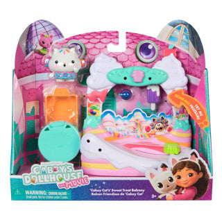 Gabby's poppenhuis gabby’s poppenhuis de film – cakey cat’s zoete balkon met speelfiguur accessoires