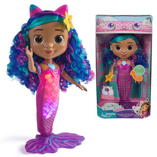 Gabby's poppenhuis gabby’s poppenhuis de film –zeemeermin pop met licht en geluid