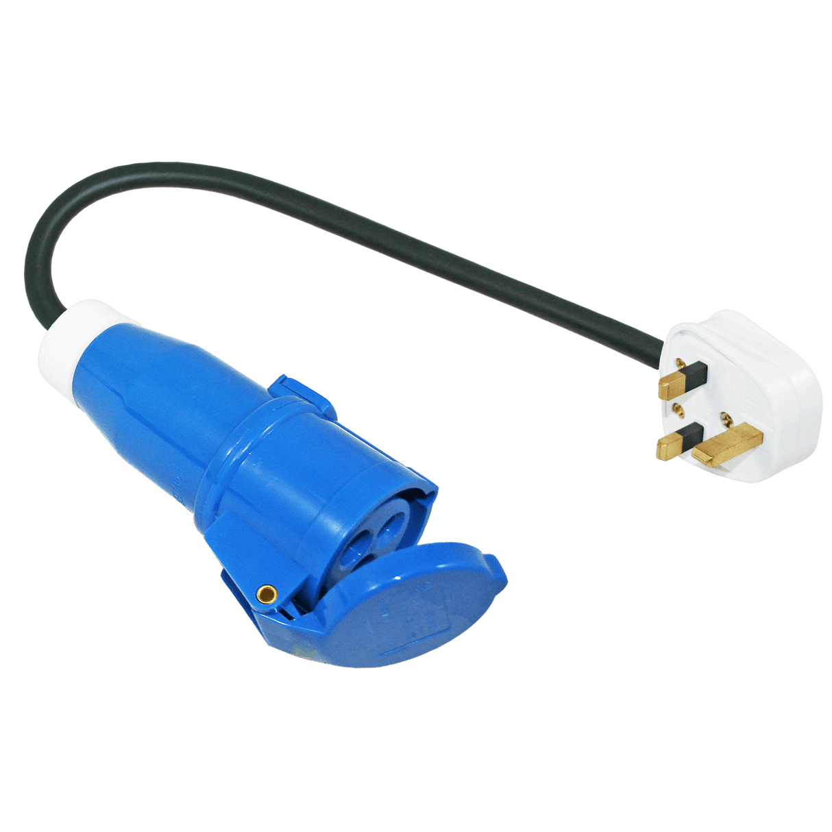 Verloopkabel engelse stekker naar cee contra stekker