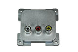 C-line video en audio contactdoos zilver