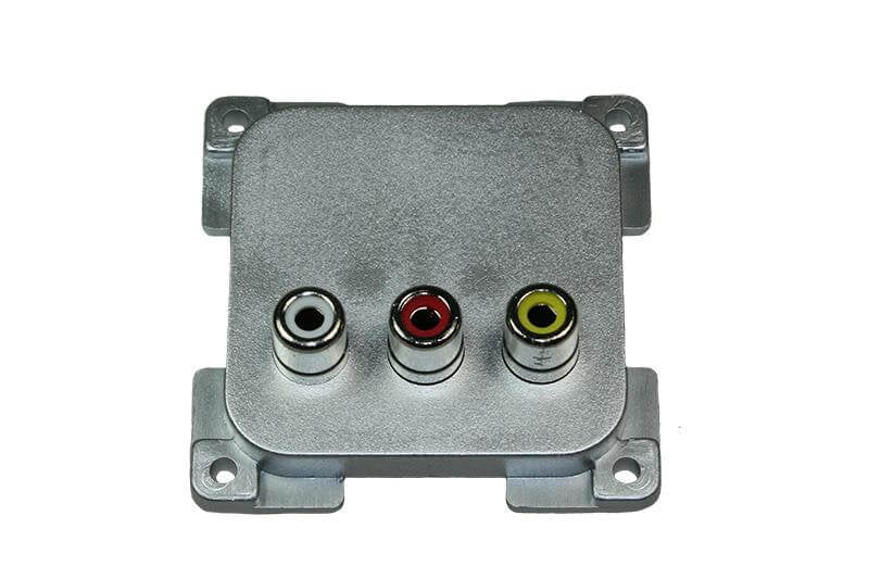 C-line video en audio contactdoos zilver - verpakt