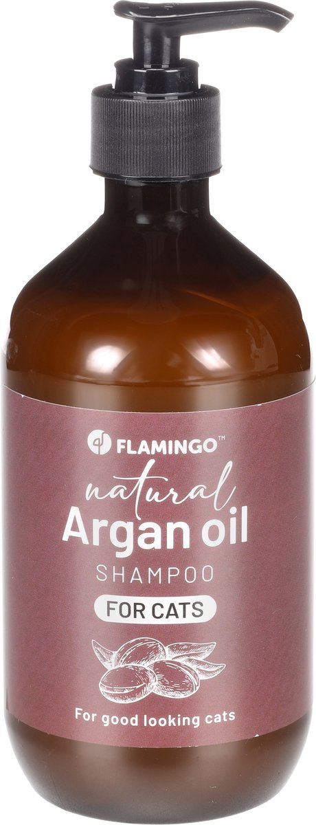 Flamingo kattenshampoo – natuurlijke shampoo met arganolie – 500ml – voor alle vachtsoorten