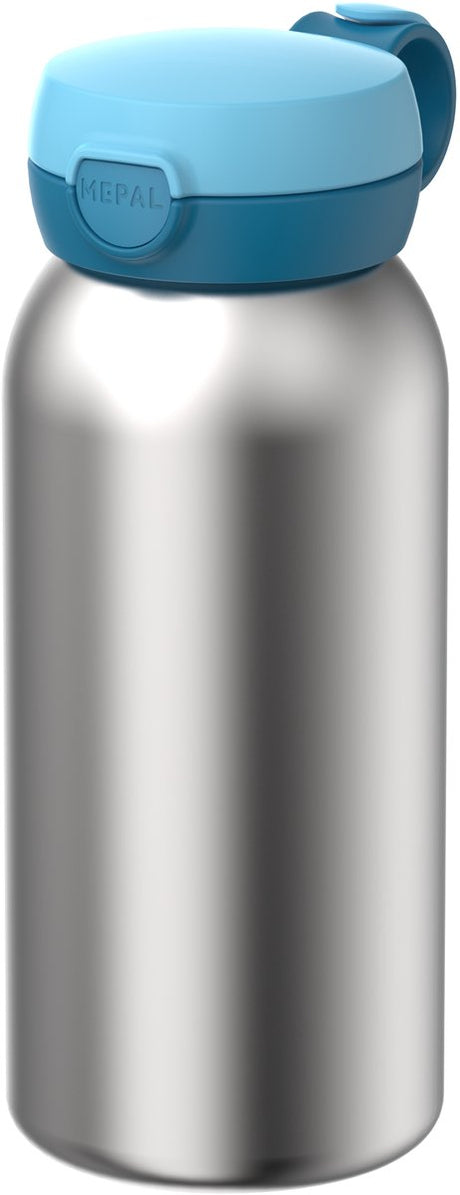 Mepal isoleerfles met flipdop campus - 500 ml - waterfles rvs - lekdicht - hygiënische deksel - cool blue