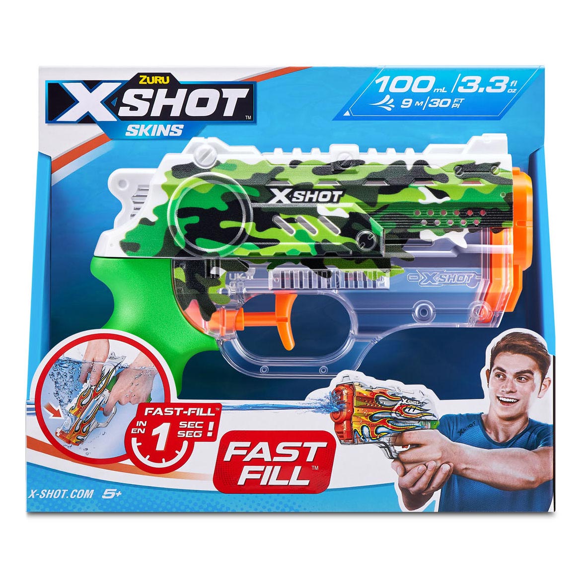 ZURU X-Shot Waterpistool Fast Fill Skins Nano, 100ml