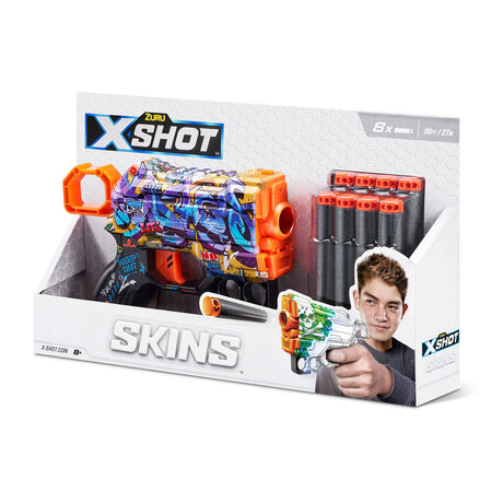 ZURU X-Shot Skins Menace met 8 Darts