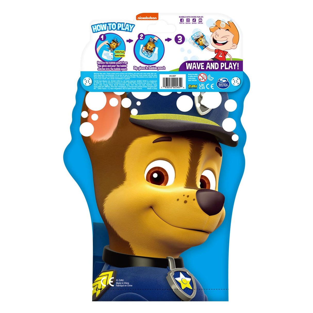 Zuru paw patrol bellenblaas handschoen