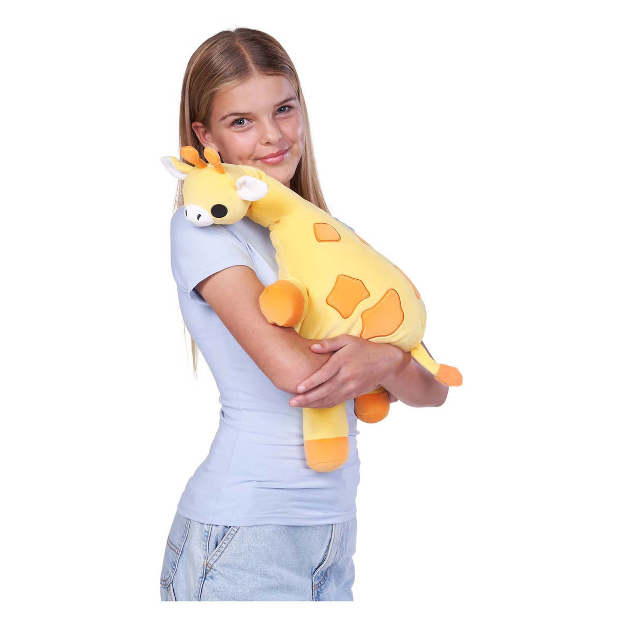 Zuru pluche knuffel giraffe medium verzwaard speelgoed.