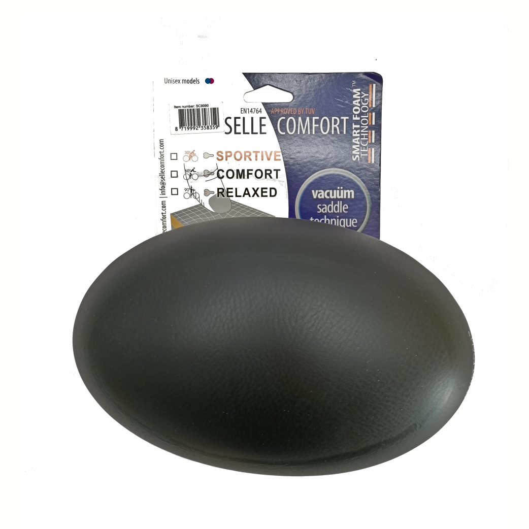 Selle comfort Comfort zadel Rok met Foam techniek. Zwart, zonder strop