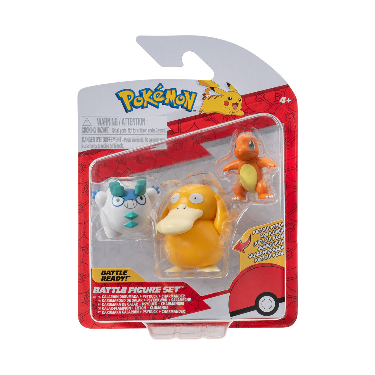 Boti Batte Figuur Set Charmander, Galarian, Darumaka, 3st.