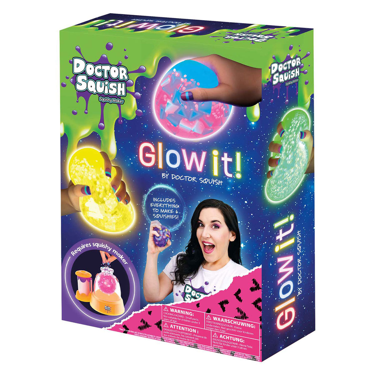 Boti Doctor Squish Squishy Pack Navulling Neon Editie