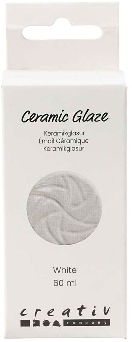 Creativ company keramiek glazuur 984-1101 c dekkend wit - 60ml