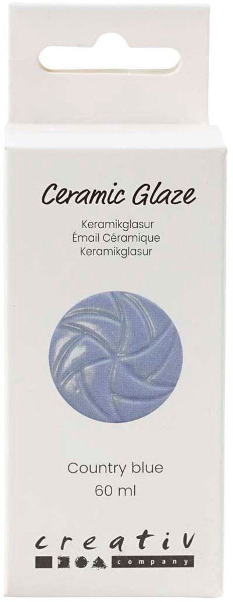 Creativ company keramiek glazuur 984-1101 c dekkend country blue - 60ml