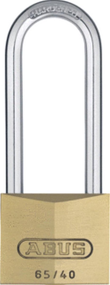 Abus hangslot - 40mm - hb63 - messing inox staal (verpakt in blister)