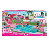 Barbie droomzwembad - speelset met glijbaan en bubbelbad en meer dan 20 accessoires
