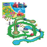 Gear2play peppa pig whizz around - peppa’s grote wijde wereld speelset - modulaire rijbaan voor whizz around voertuigen - interactief met muziek en geluid