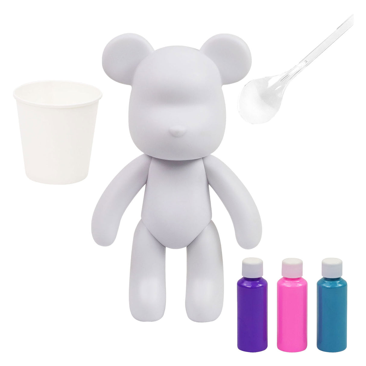 Gear2play pour palz large paint bear 'berry blast' - gietverfset (paars, roze, blauw)