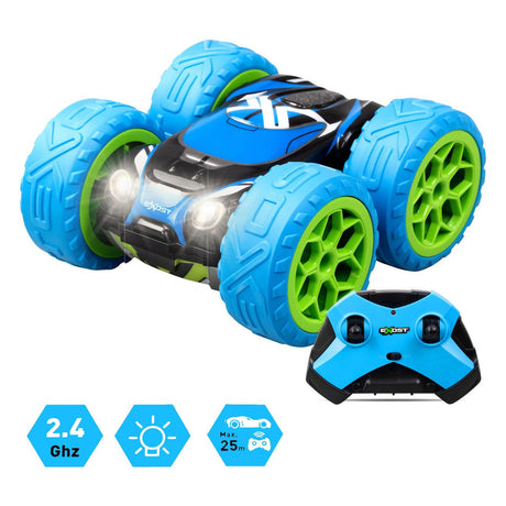 Exost rc 360 cross mx blauw - rc auto - bestuurbare auto - lichtgevende koplampen