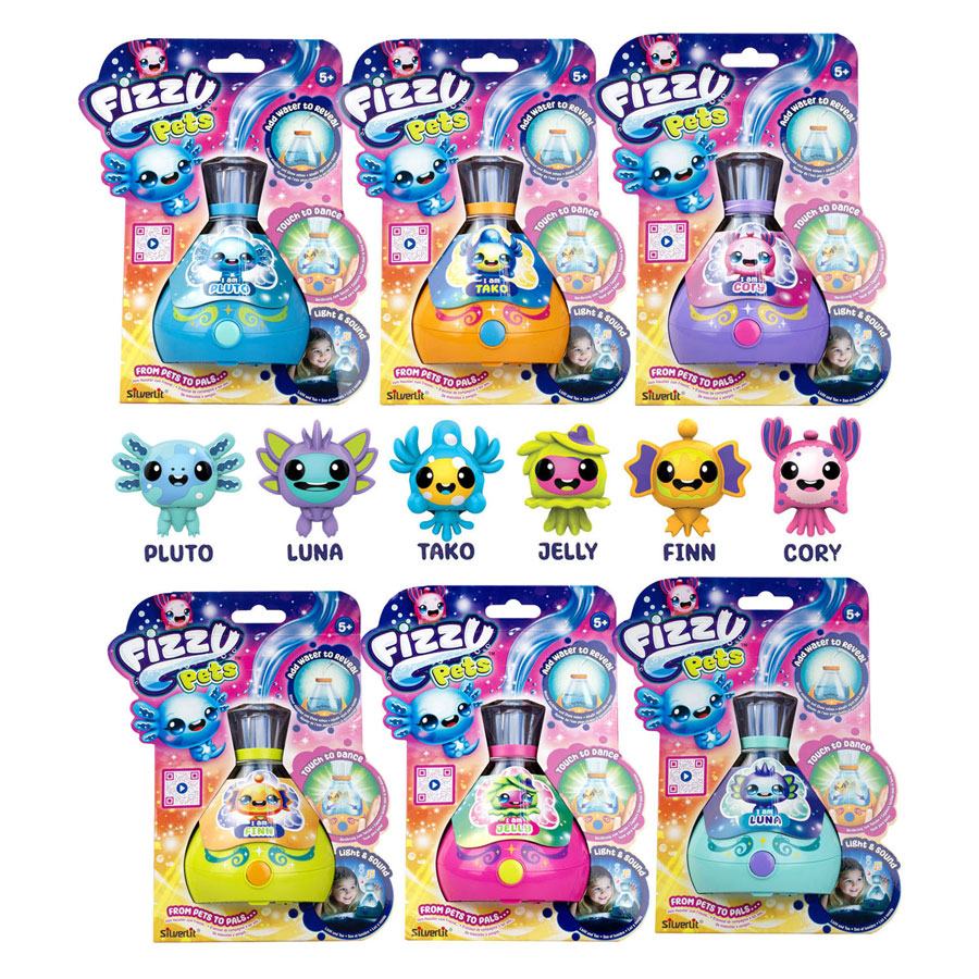 Spectron fizzy pets interactief zwemmend vriendje in een fles - met licht en geluid - speelfiguur