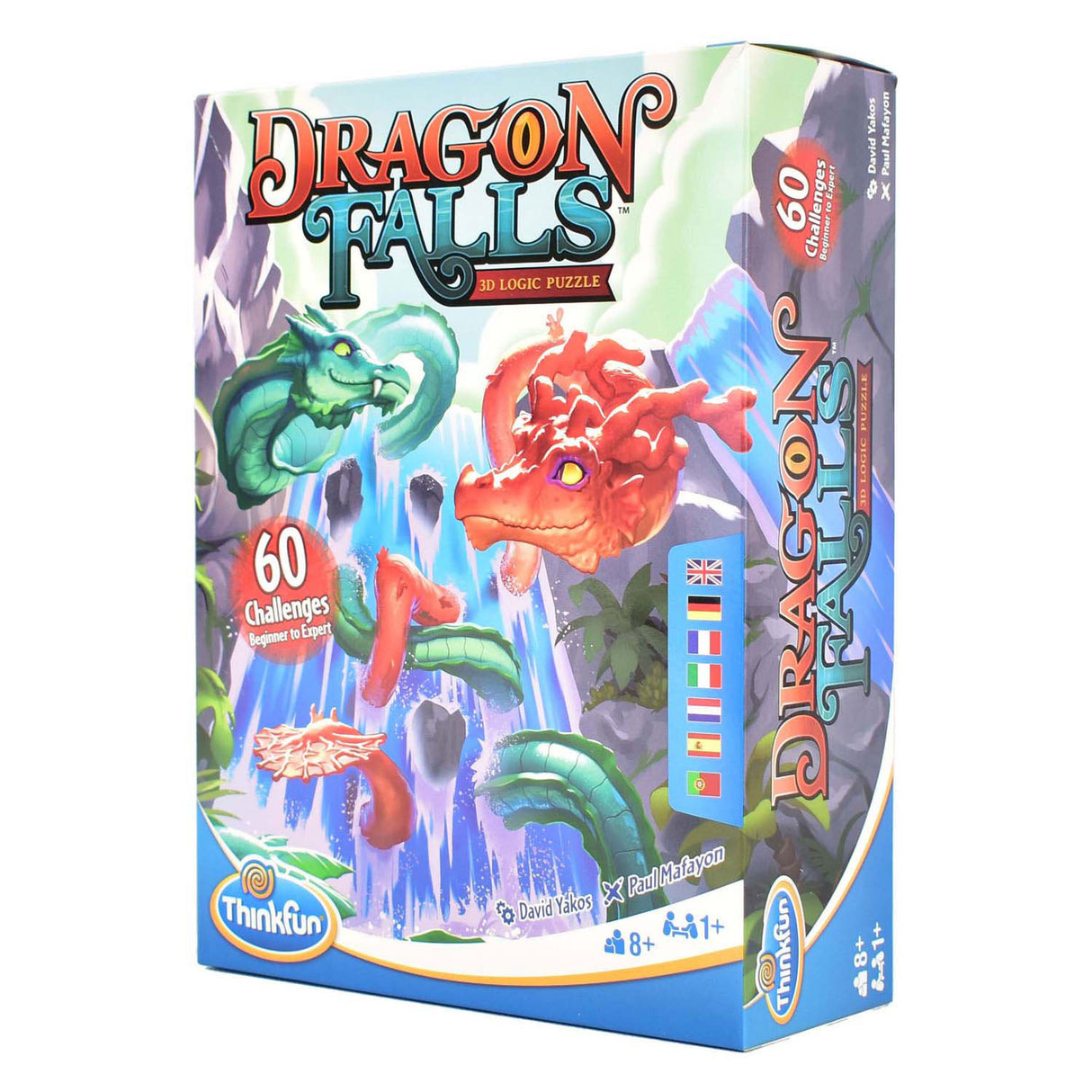 Thinkfun dragon falls 3d denkpuzzel, 60 challenges