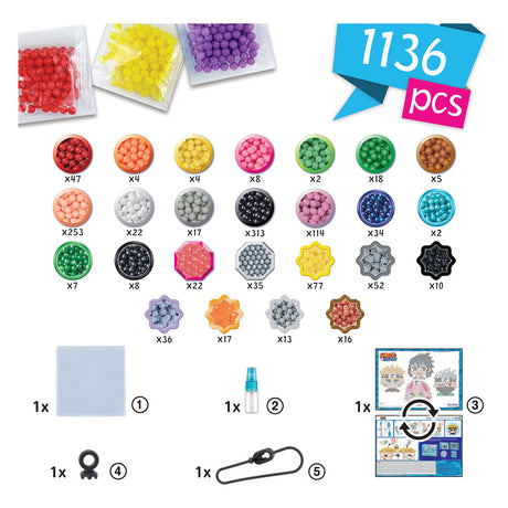Aquabeads naruto sleutelhanger knutselset- parels die met water aan elkaar plakken