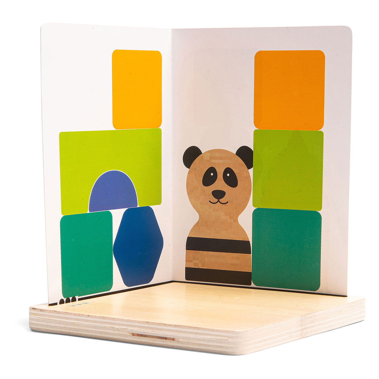 BS Toys Panda's Puzzel Hout Vormenspel