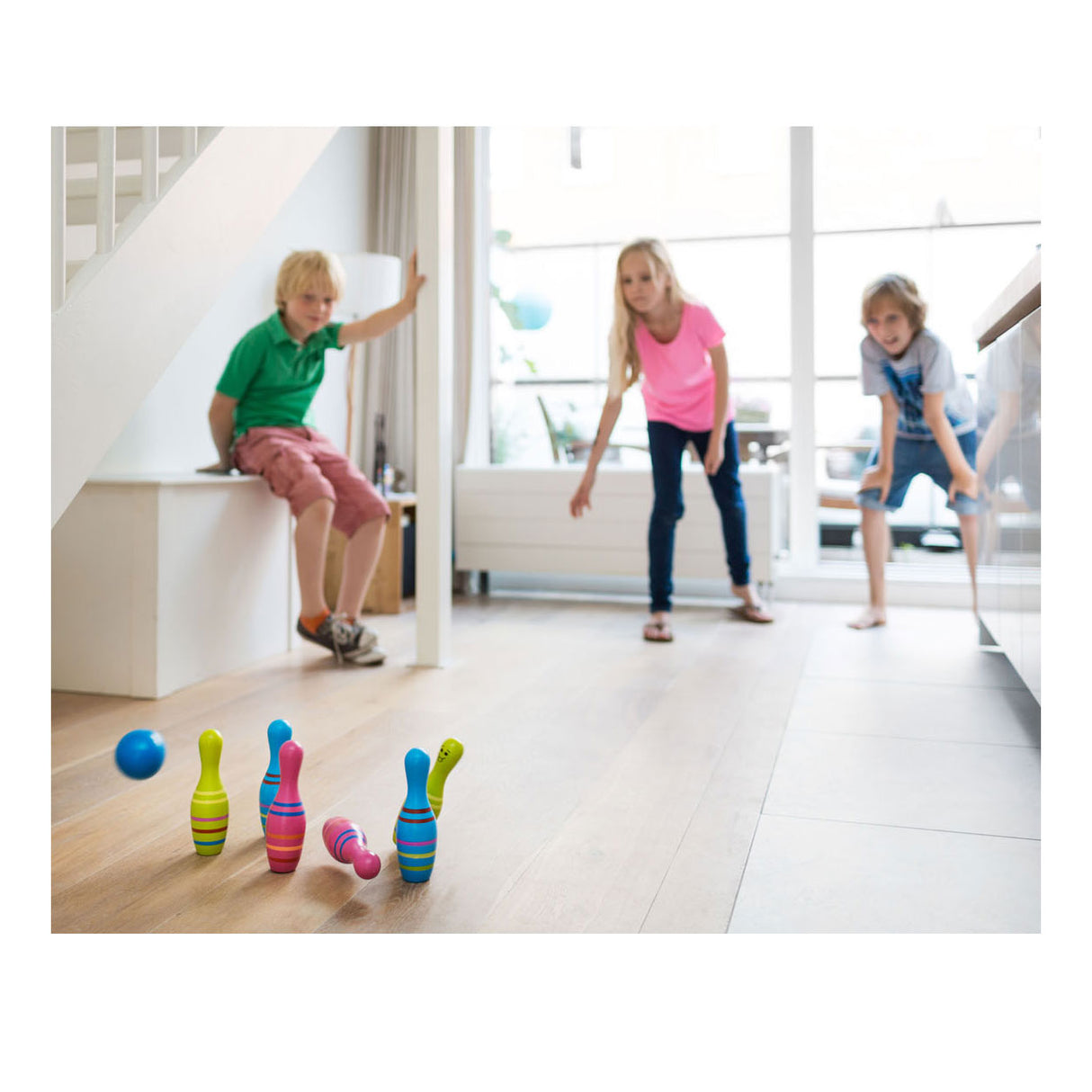 BS Toys Houten Bowlingset Skittels Junior, 7dlg.