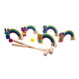 Bs toys houten croquet spel regenboog