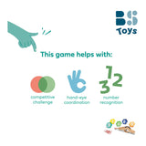Bs toys schiet 'm! elastiekpistool - hout - coördinatiespel - vanaf 6 jaar - 5 targets