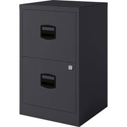Hangmappenladenkast bisley pfa2zw 2 laden zwart